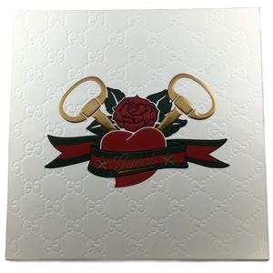 Rare Gucci Guccissima Tattoo Heart Christmas Card